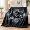 Derby County Printed Flannel Blanket Warm Comfort Bed Throw For Indoor Home Decoration
