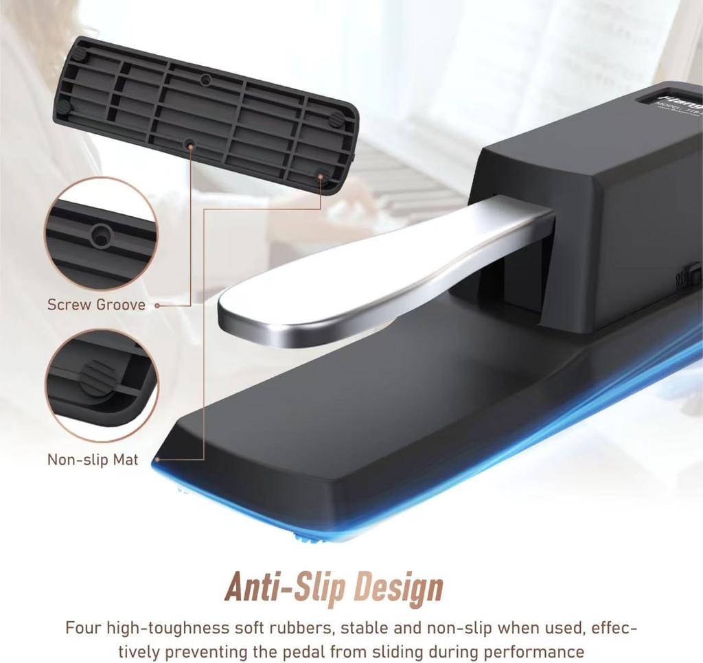 FLANGER Sustain Pedal Ideal for Keyboards and Digital Sustain Pedal with Polarity Switching FTB-004, Pianos, Pedal/Damper