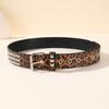 Leopard Print Heavy Metal Belt Punk Women's Belts Trend Jeans Belt  Fashion Decoration