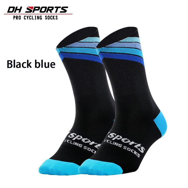 DH SPORTS Professional New Cycling Socks Running Sock Athletic Champion Mens Crew Sprint Hosiery Loafer Striped Women Cushioned