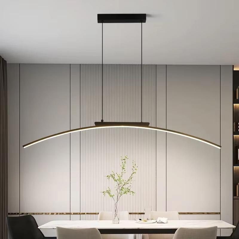 Modern Pendant Light Arc Design Hanging Lamps for Dining Room Kitchen Restaurant Nordic Home Decor Items Creative LED Lights