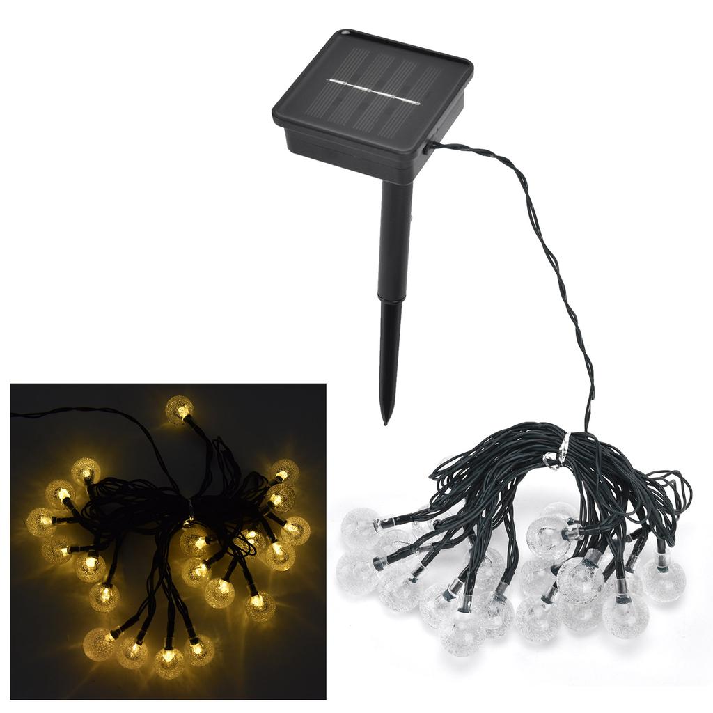 5m LED Solar String Light 20LEDs Decorative Outdoor String Lamp with 8 Lighting Modes for Courtyard Garden Party