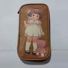 Mädchen Frauen Kinder Kleine Puppe Stift Federmäppchen Tasche Schreibwaren Kosmetik PU Niedlich
