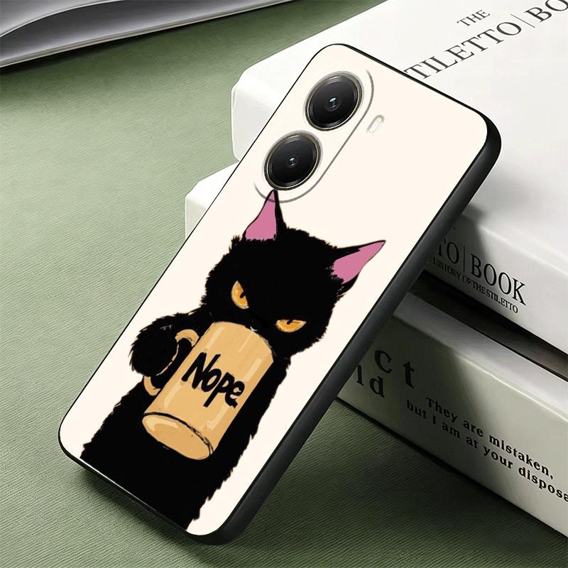 Black Cat Cartoon Cute Soft Phone Case for Xiaomi Poco X5 X6 X7 X8 Pro Max X3 F7 F8 Ultra M8 M7 M6 M5 Redmi 15 15C 14C 13C 12C X