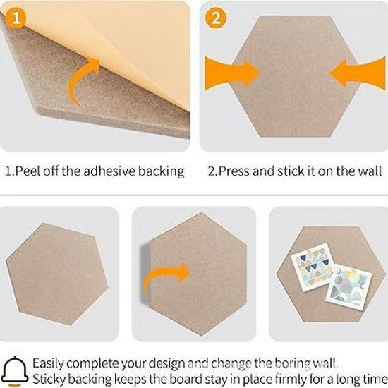 Hexagonal Soundproof Self-Adhesive Wall Panel – Noise Reduction Polyester Fiber Felt Board