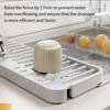 Kitchen Sink Splash Guard Silicone Drainage Mat Dish Soap Dispenser Sponge Holder Mat For Kitchen Sinks Narrow Edge