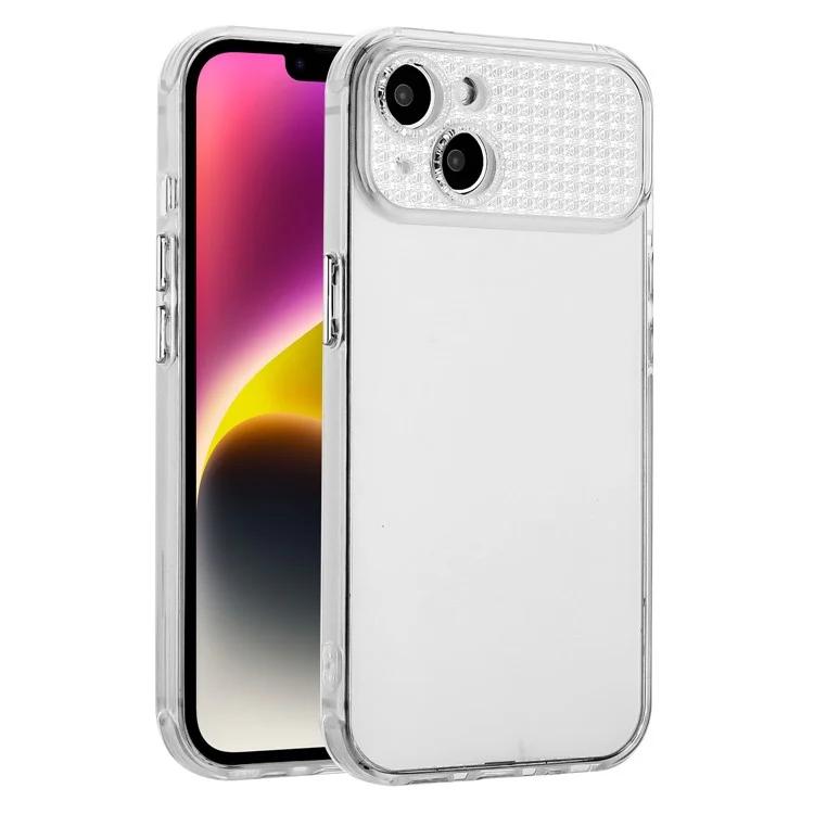 

For iPhone 14 Plus / 15 Plus Case Soft TPU Back Phone Cover with Rhinestone Decor