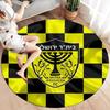 Beitar Jerusalem Runder Teppich, Teppich für Wohnzimmer Schlafzimmer Sofa Spielzimmer Dekor, Rutschfeste Bodenmatte