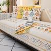 Printed Sofa Cover Chenille Washed Embroider Living Room Sofa Back Cushion Non-Slip Simple Furniture Dustproof full Cover Cloth