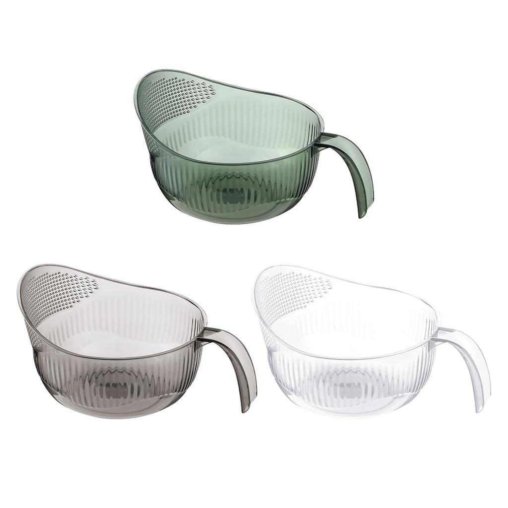 Functional Rice Washing Colander Efficient Draining Bowl Practical Sink Basket PET Material Suitable for Washing Rice