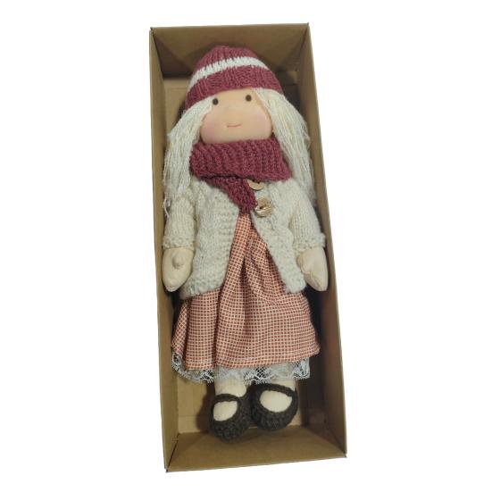 Păpușă Waldorf lucrată manual, 12 inchi, păpuși tricotate moi, fete drăguțe, jucărie de pluș, ușor de transportat, cadou de zi de naștere.