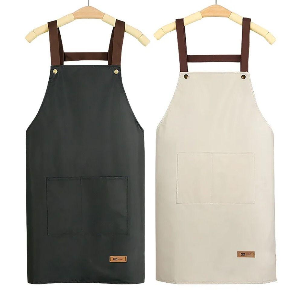 1Pcs with Pockets Kitchen Cooking Apron Oil-proof Work Uniform  for Hotel Resturant Coffee Shop