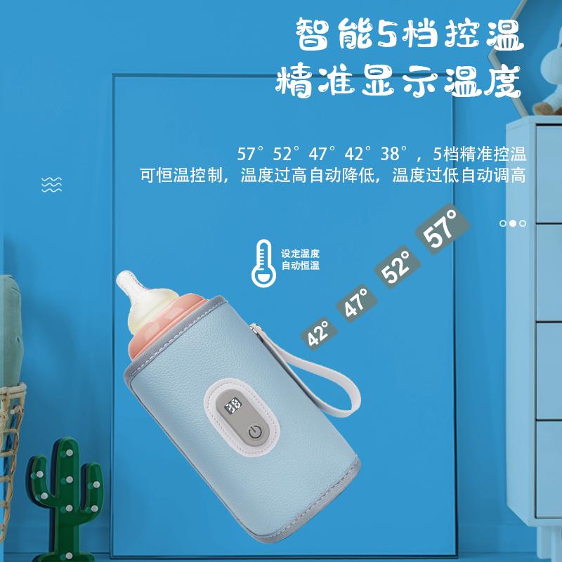 Digitální izolační kryt na lahev s mlékem pro děti Univerzální ohřívací kryt na lahev s mlékem pro kojence Venkovní přenosný ohřívač mléka