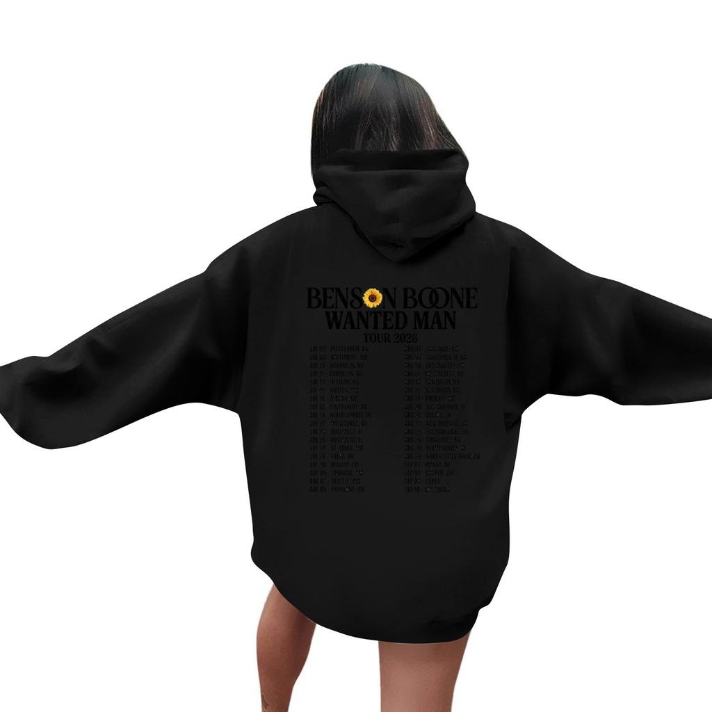 Unisex Casual Letter Print Hoodie Long Sleeve Loose Fit Sweatshirt for Men and Women