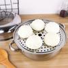 Stainless Steel Vegetable Steamer Pan Set 1/2/3-Layer Transparent Steaming Cookware Glass Lid Stacktable Food Veg Cooker Pot