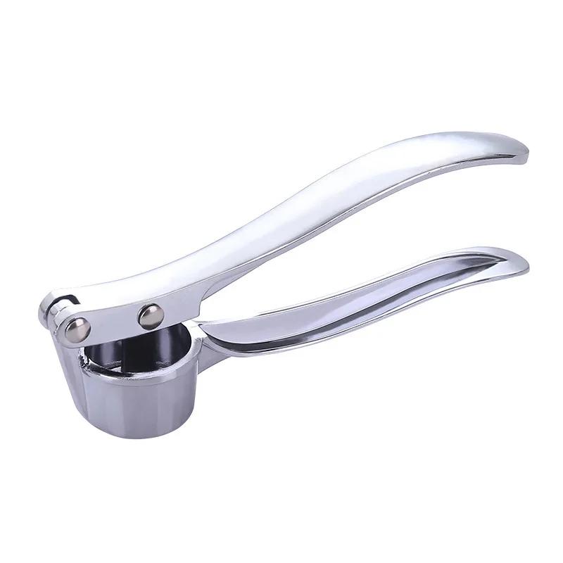 1PC Garlic Press Stainless Steel, Manual Garlic Crusher Kitchen Gadgets Grinder Tool Zinc Alloy Garlic Smasher-Easy Clean