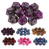 10pcs/Set D20 Colored Acrylic Polyhedral Dice 20-sided Dice Game Set Two-COLORS DND Dice Set for D&D TRPG Board Game Dice