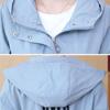 Dámské bundy s kapucí Causal Famale Windbreaker Dámské Základní bundy Kabáty Kapsa na zip Lehké bundy Bomber