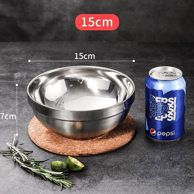ZISIZ Double-Layer Insulated 304 Stainless Steel Soup Bowls
