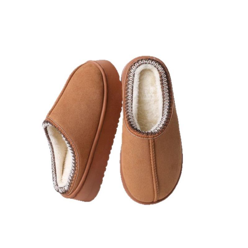 New suede cotton slippers women's autumn and winter indoor home thick-bottomed Mori women's fluffy cotton slippers