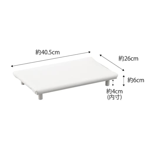Yamazaki Tower Ironing Board, Tabletop with Legs, Small, White, Approx. W40.5 x D26 x H6cm, Comfortable to Hang, 5777