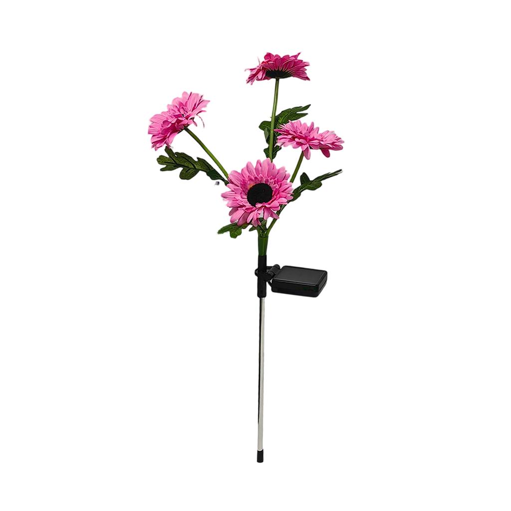 Solar Powered Daisy Flower Garden Lights Outdoor Waterproof Landscape Lawn Decorative Lighting with Stake for Yard Patio Pathway