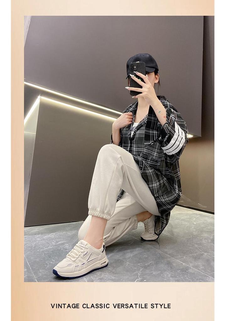 Women's Thick-Soled Cortez Shoes: Breathable, Lightweight, Comfortable, Versatile Low-Top Sneakers for Students