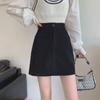 2024 Spring/Summer Retro Corduroy High-Waisted A-Line Midi Mini Hip Wrap Skirt for Women