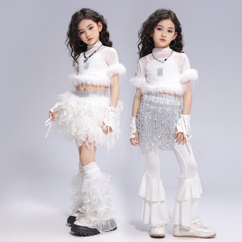 Jazz dance costume girls June 1 children's stage costume catwalk kpop girl group sequins sweet cool dance costume summer