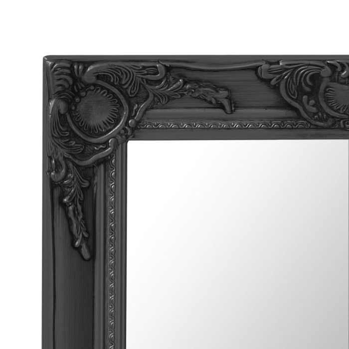 VidaXL Miroir mural style baroque 60x60 cm noir 320335