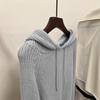 Fashionable Slim Fit Hooded Knit Sweater