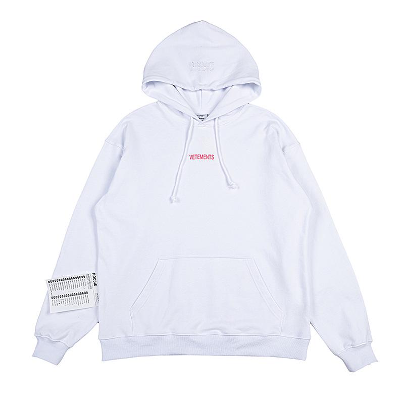 

Свитер с большим водяным знаком VET: Высокомодная свободная толстовка унисекс с принтом VTM на осень Small белый