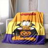 1Pc Garfield Halloween Vampire Treats Flannel Fleece Blanket Soft Warm Throw Blanket For Sofa Bed Couch Home Decor Travel Nap Blanket Xmas Gift Q1741