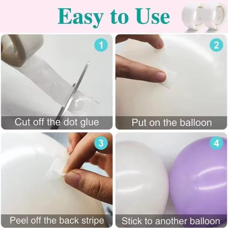Double-sided Adhesive Dots Transparent Removable Balloon Adhesive Tape Glue for Diy Craft Wedding Birthday Party Decor
