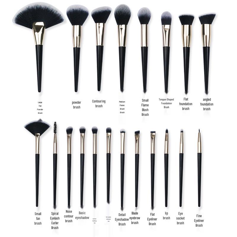 Complete Makeup Brush Set: Eyeshadow, Lip, Foundation, Concealer, Powder, Eyebrow Brushes