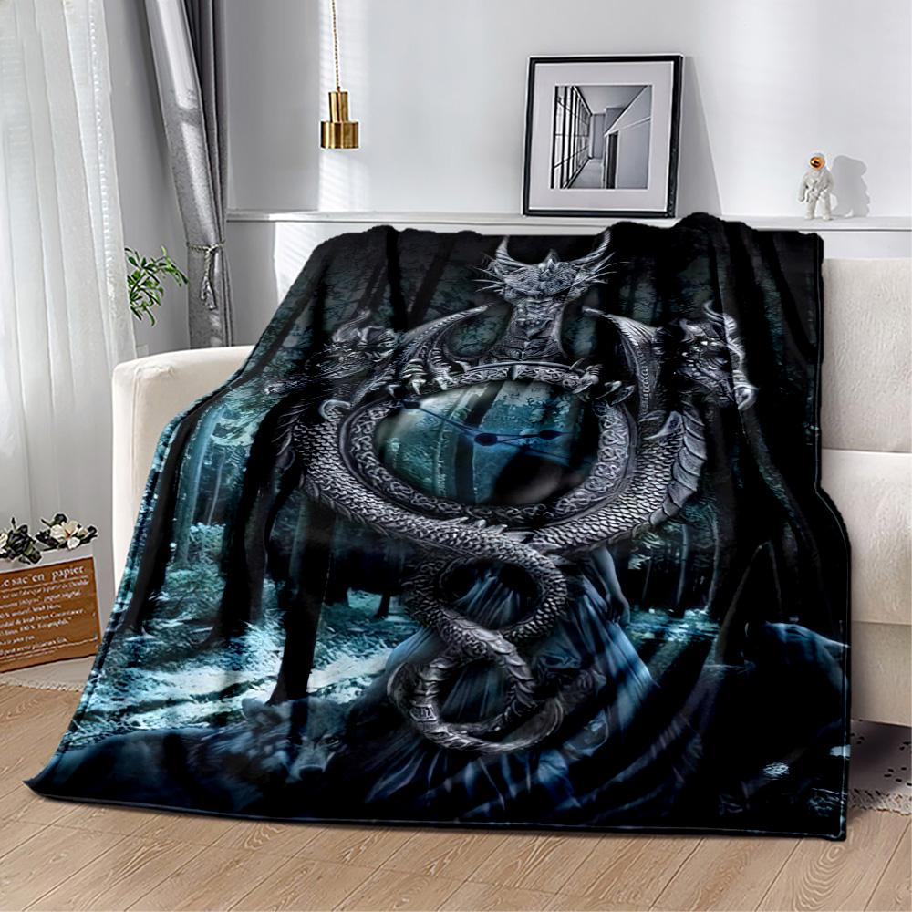 Gothic Style Blanket Warmthful Decor Suitable for Office Bed Seaside All-Season Use Warmthful Decor Best Holiday Gift for Friends Family