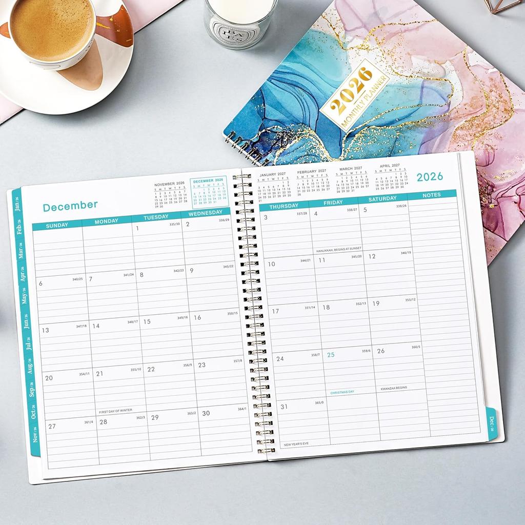 2026 Monthly Planner - Monthly Planner 2026 from Jan. 2026 to Dec. 2026, Planners 2026 Calendar with Inner Pocket, 8.5" x 11"