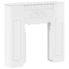 Fireplace Surround Glossy White 93 X 20 X 89 Cm Wood Material