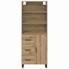 Highboard with Drawers 2 pcs Artisan Oak Wood Based Material