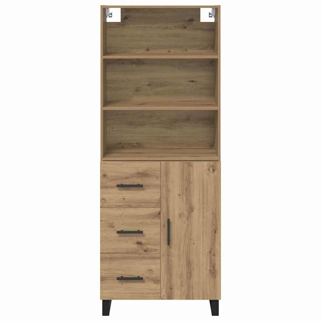 Highboard with Drawers 2 pcs Artisan Oak Wood Based Material