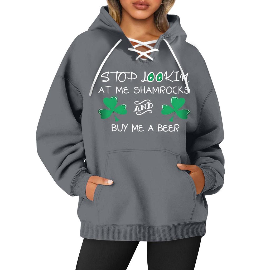 Dame Casual Mote Print Langermet Rund Hals Pullover Topp Bluse