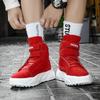 Fashion High Top Red Men's Winter Shoes 2025 Designer Casual Shoes Boots for Men Comfortable Suede Mens Shoes zapatos de hombre