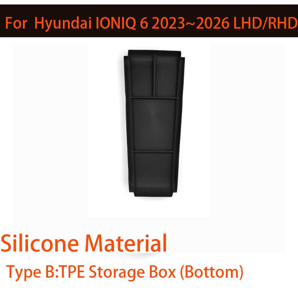 Car Interior Storage Box (Top and Bottom) Cover Trim Moulding Car Modification Accessories For Hyundai IONIQ 6 -2026 LHD RHD