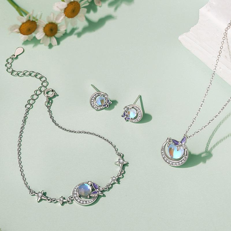 Tancise 925 Sterling Silver Classic Women Necklace Pendant Zircon Fashion Gift