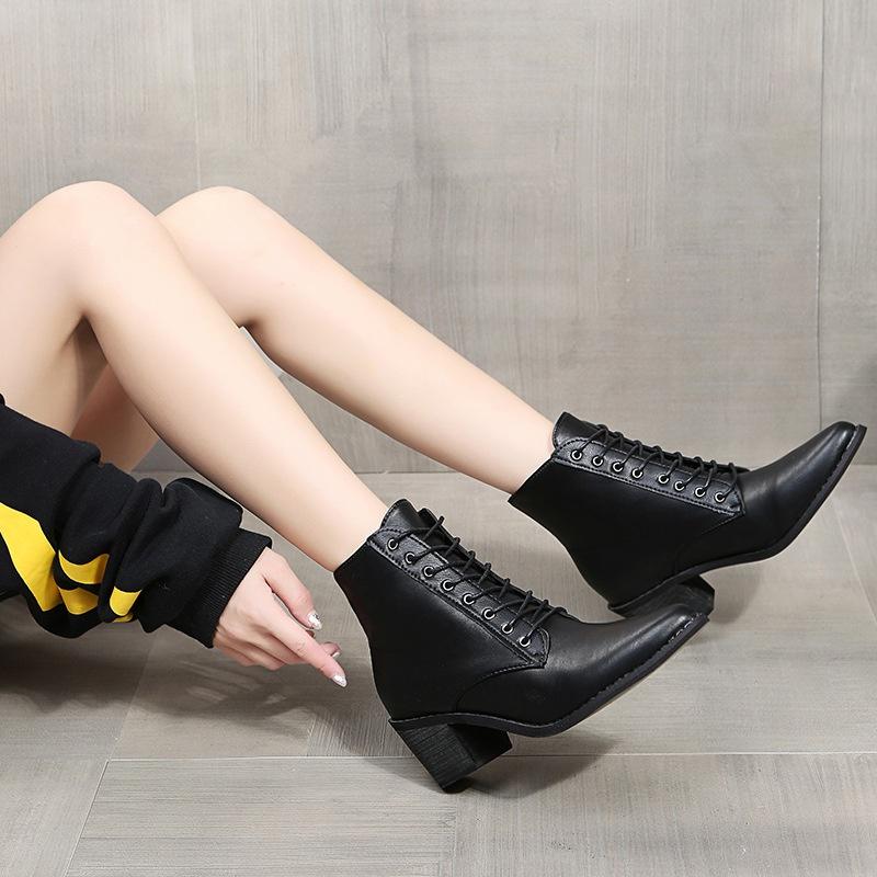 Winter Fashion Boots Thick Heel Short 