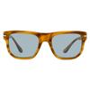 Persol Unisex Square Sunglasses Po3306s 960 56 Striped Brown  52mm 960 56