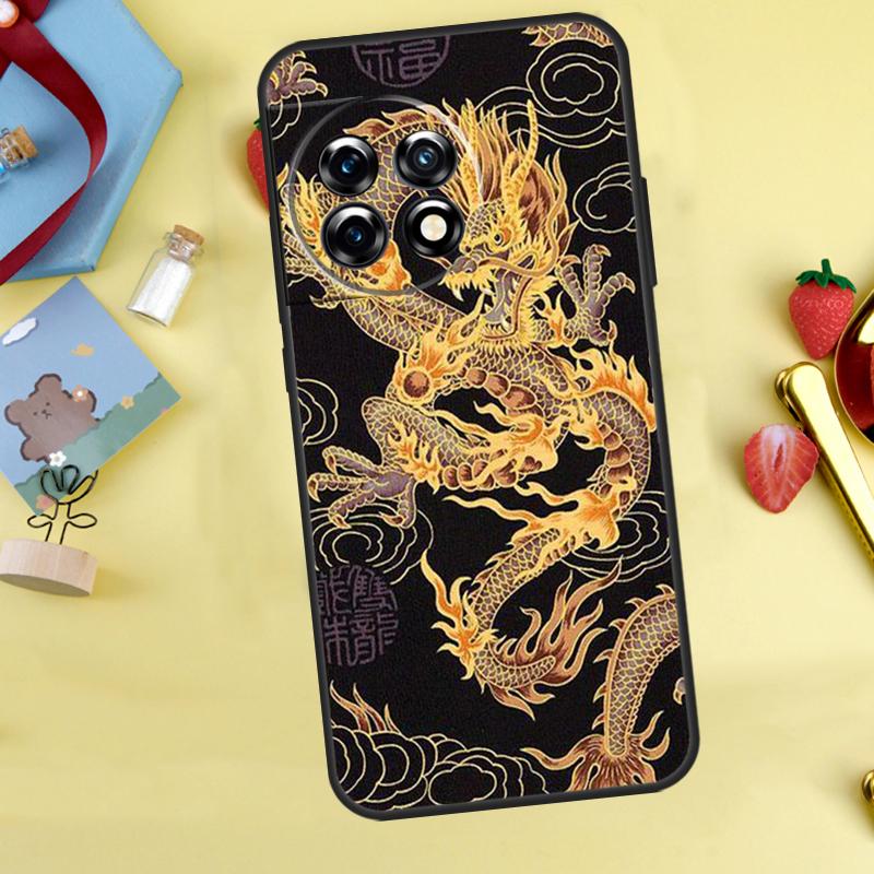 Fashion Chinese Dragon Cover For OnePlus 8T 10T 13 13R 12 12R 11 10 Pro OnePlus Nord CE 4 2 3 Lite N30 N20 N10 Case