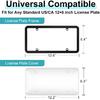 License Plate Frame Cover, Clear License Plate Protector 2 Pack, ABS Car Rear Front Plate Frames With Screws Caps, Rustproof, Unbreakable, Easy Tall
