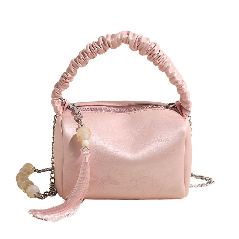 Fashion Pleated Handbag Women's Bag Spring New Pillow Bag Simple Shoulder Messenger Bag