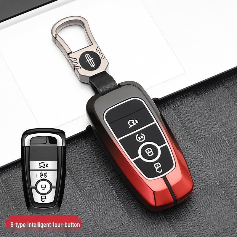 Compatible Metal Key Case for Lincoln Models: Corsair, Aviator, Navigator, MKX, Continental, MKZ, MKC